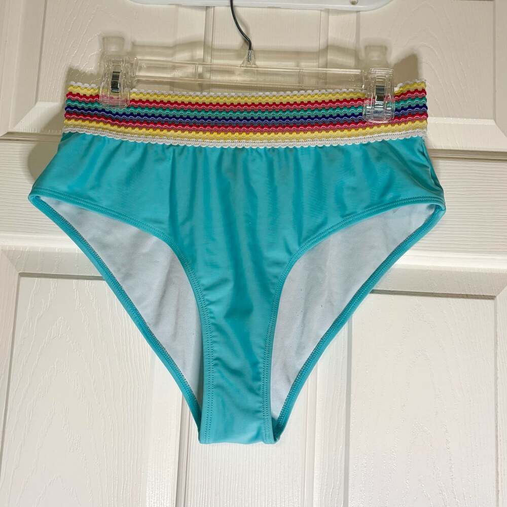 Shein Teal Turquoise Bikini High Waist Cheeky Size 1XL NWOT A22
